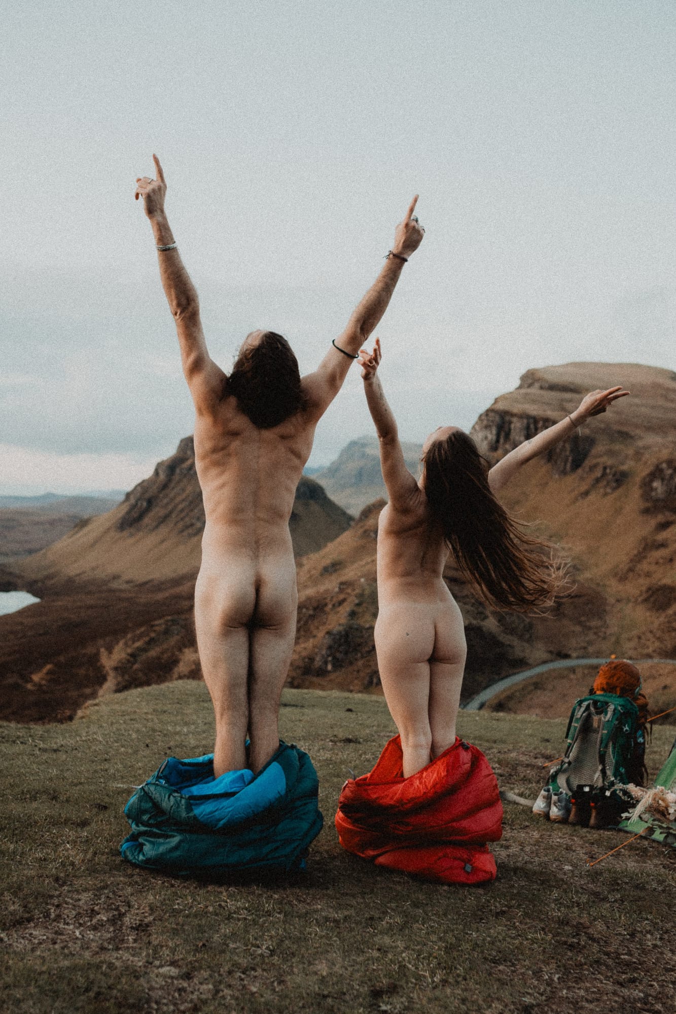 A wild, free-spirited elopement on the Quiraing, Isle of Skye